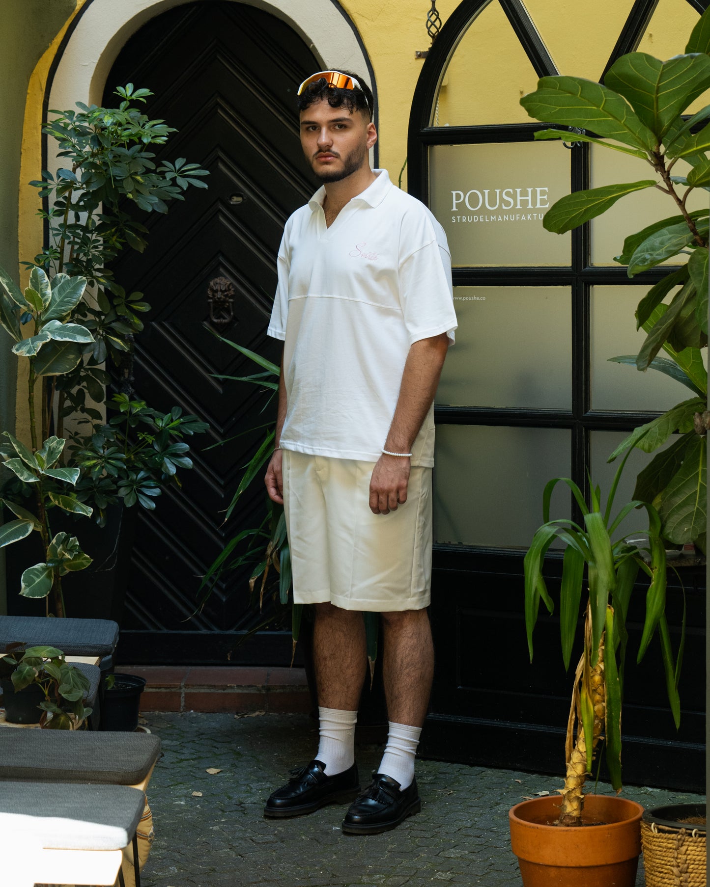 Poloshirt "Monaco Nights" in Weiß