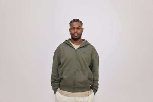 Heavy Oversize Zipper in Olive