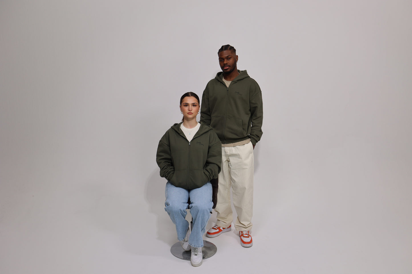 Heavy Oversize Zipper in Olive