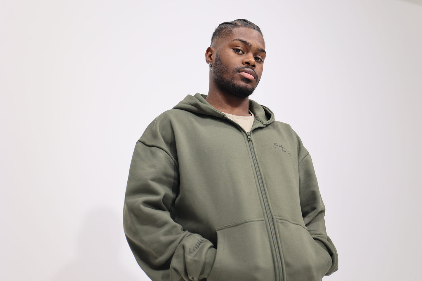 Heavy Oversize Zipper in Olive