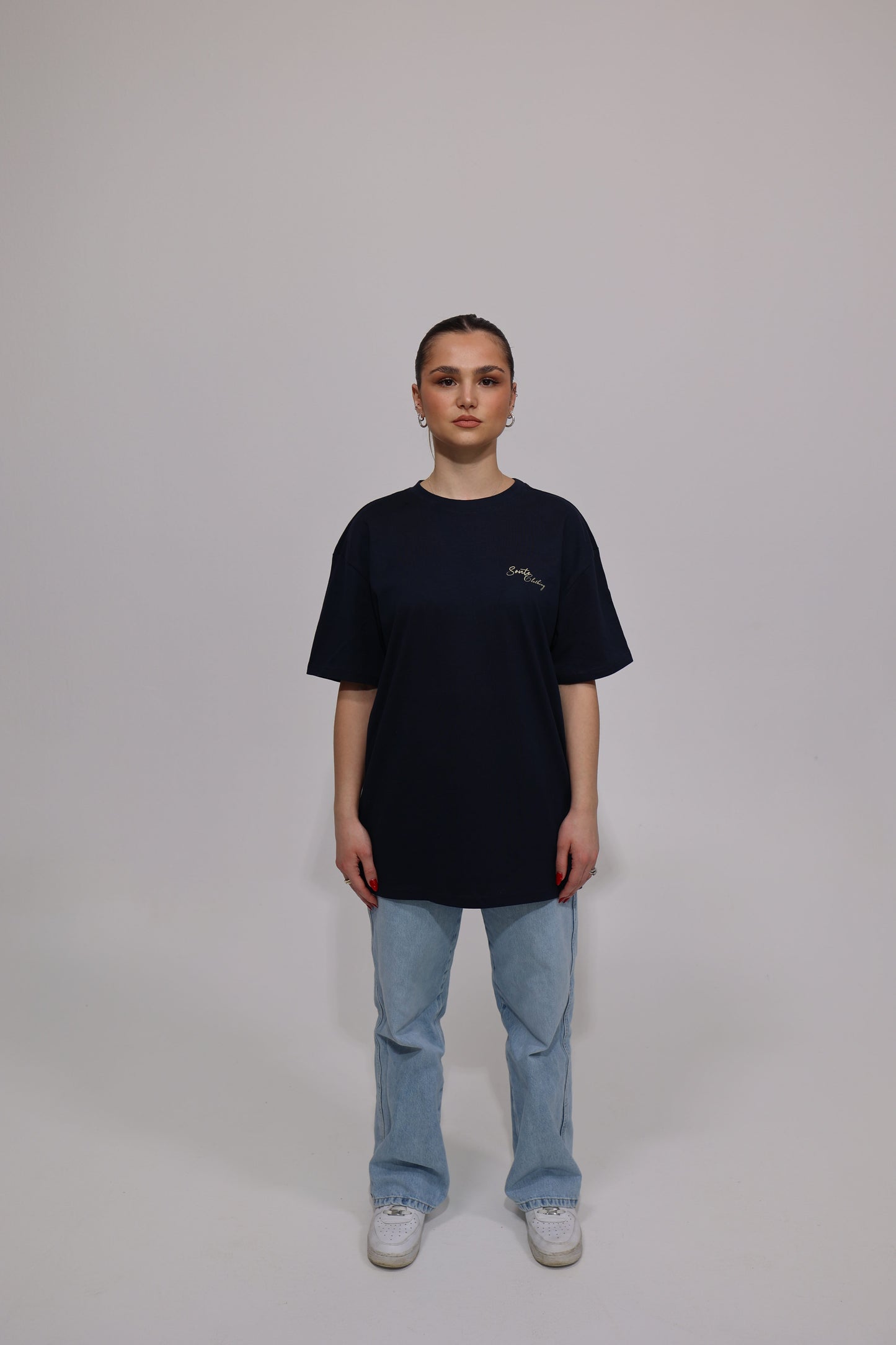 Heavy Oversize Tee in Navy