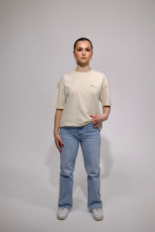 Heavy Oversize Tee in Beige