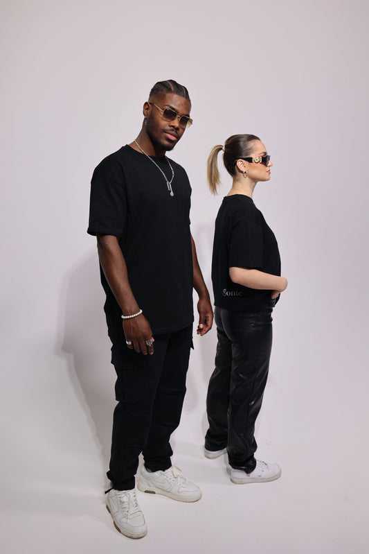 Heavy Oversize Tee in Black